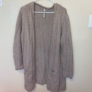Sweater material cardigan